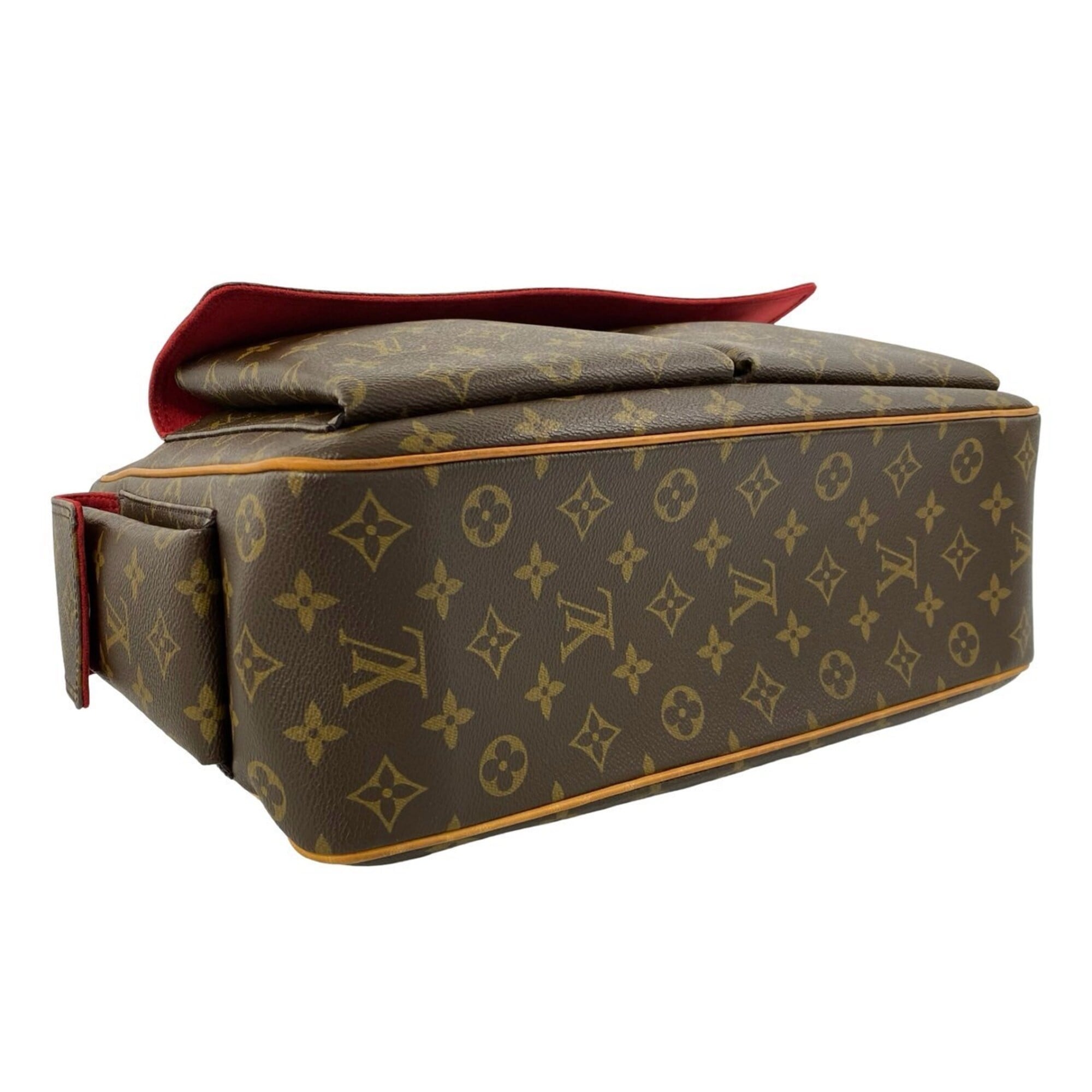 Louis Vuitton Brown Leather Pvc Handbag Tote Bag (Pre-Owned)