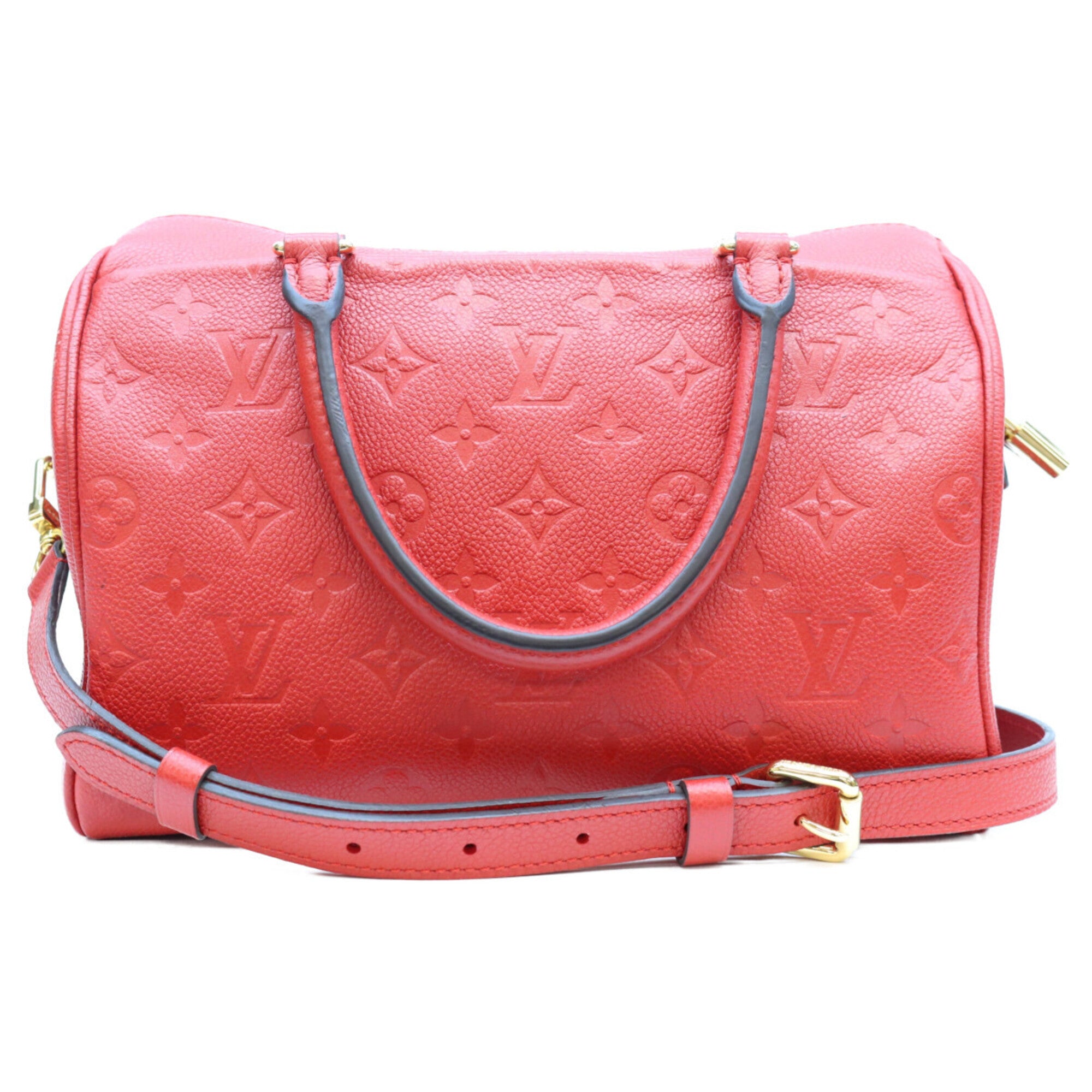 Louis Vuitton Red Color Monogram Empreinte Boston Bag Shoulder Bag (Pre-Owned)