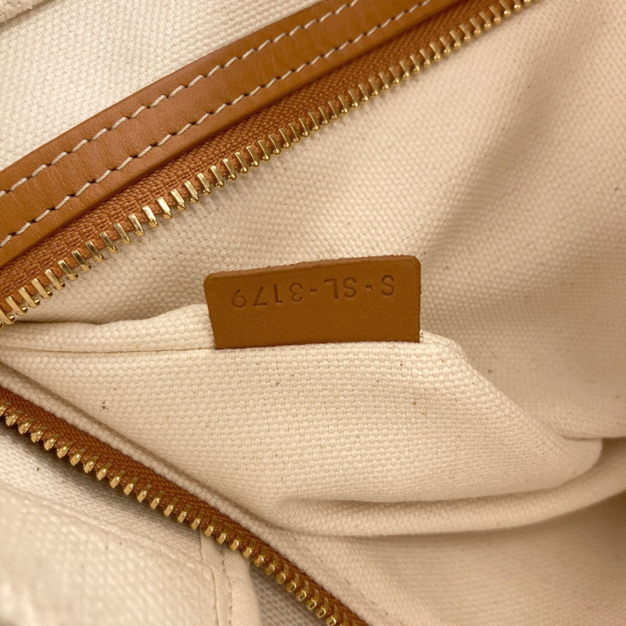Celine Brown White Canvas Handbag (Pre-Owned)