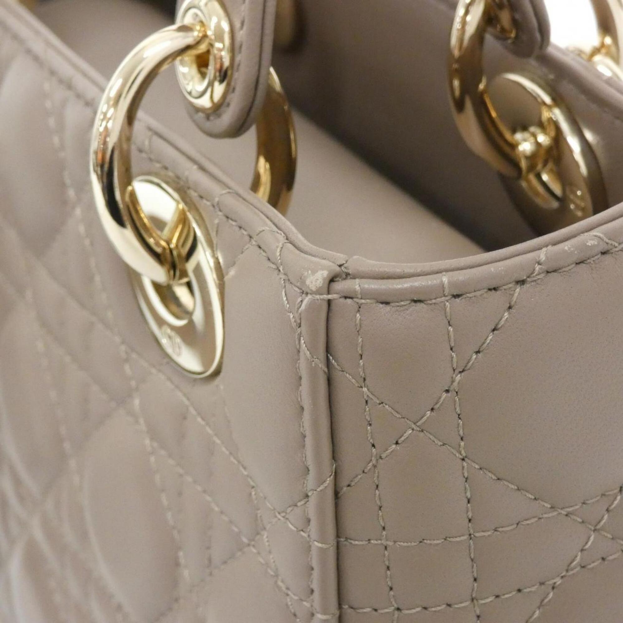 Christian Dior Brown Leather Handbag (Pre-Owned)