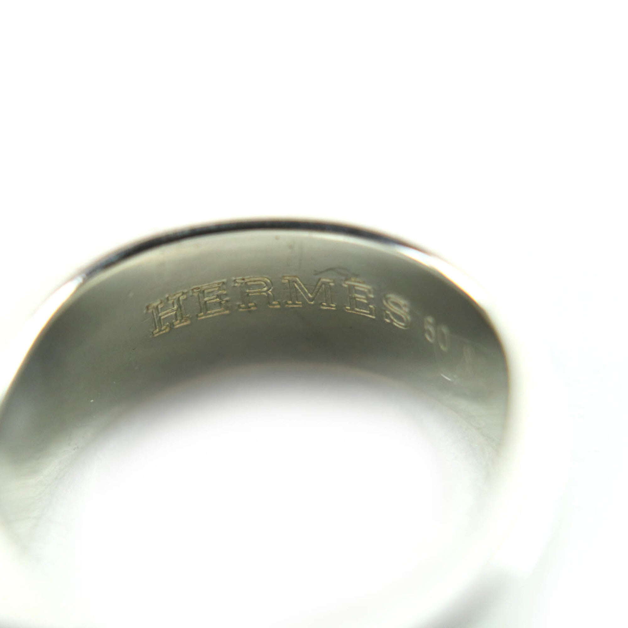 Hermes Gold Silver Silver 925 Band Ring (Pre-Owned)