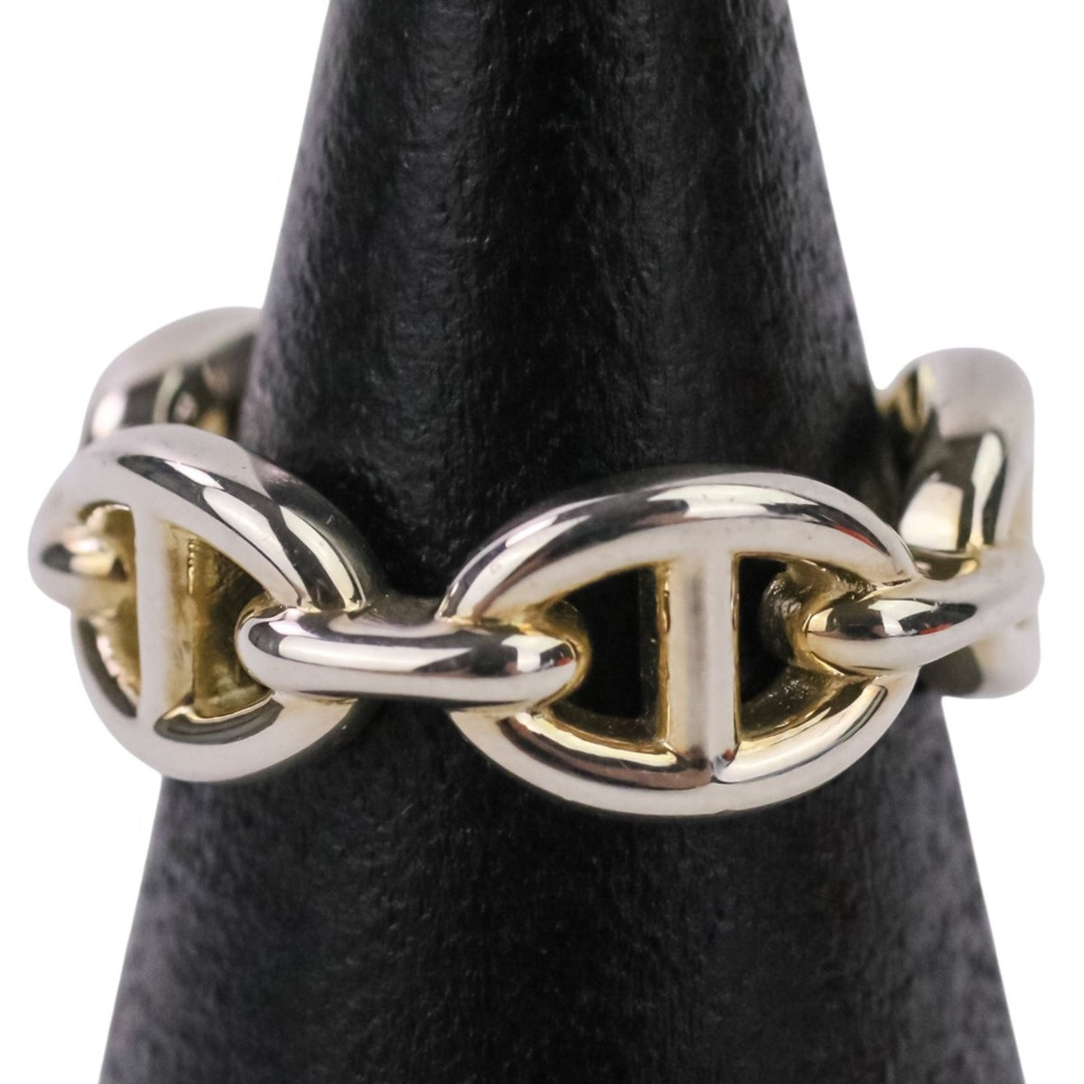 Hermes Silver Silver 925 Band Ring (Pre-Owned)