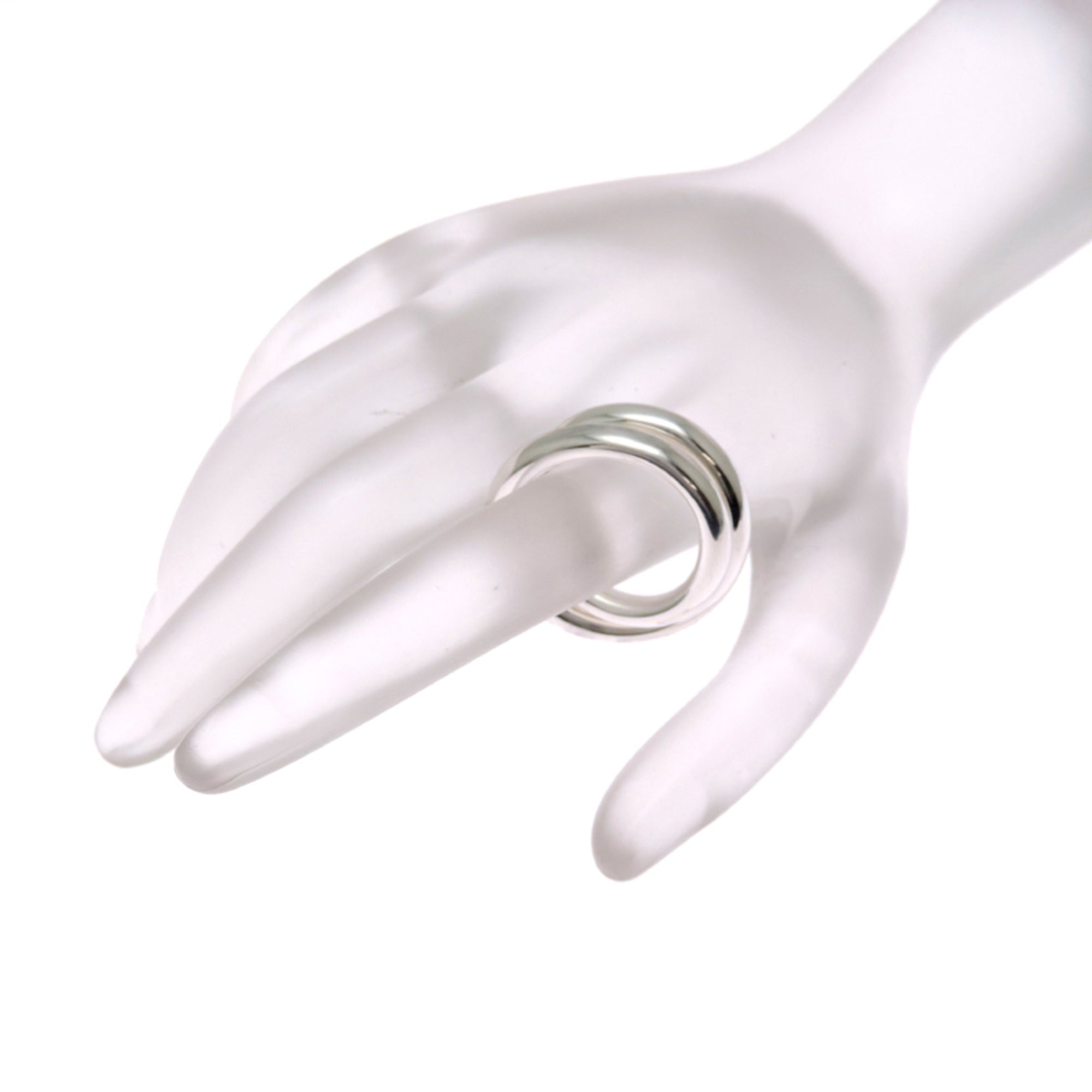Hermes Silver 925 Band Ring (Pre-Owned)