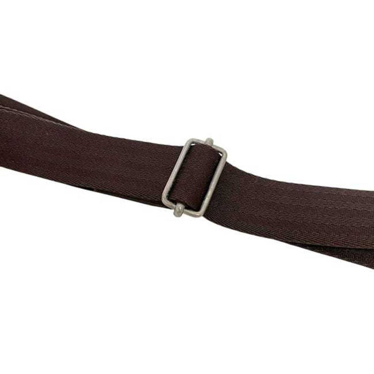 Hermes Brown Canvas Leather Shoulder Bag (Pre-Owned)