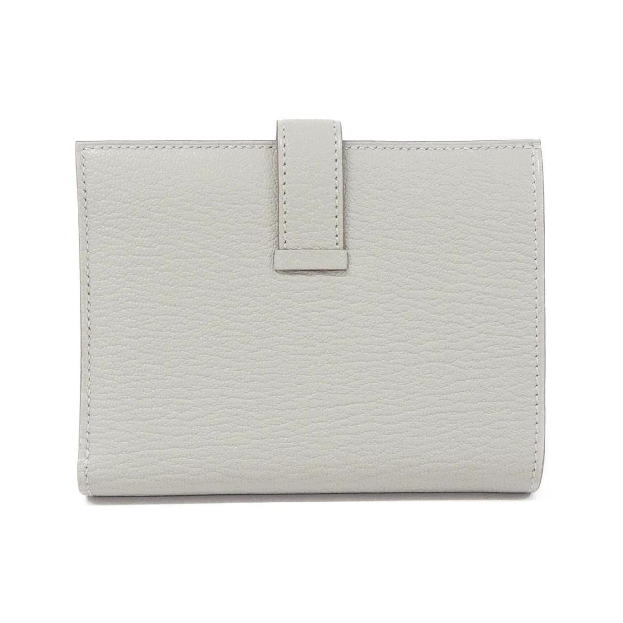 Hermes Beige Chevre Leather Wallet (Bi-Fold) (Pre-Owned)
