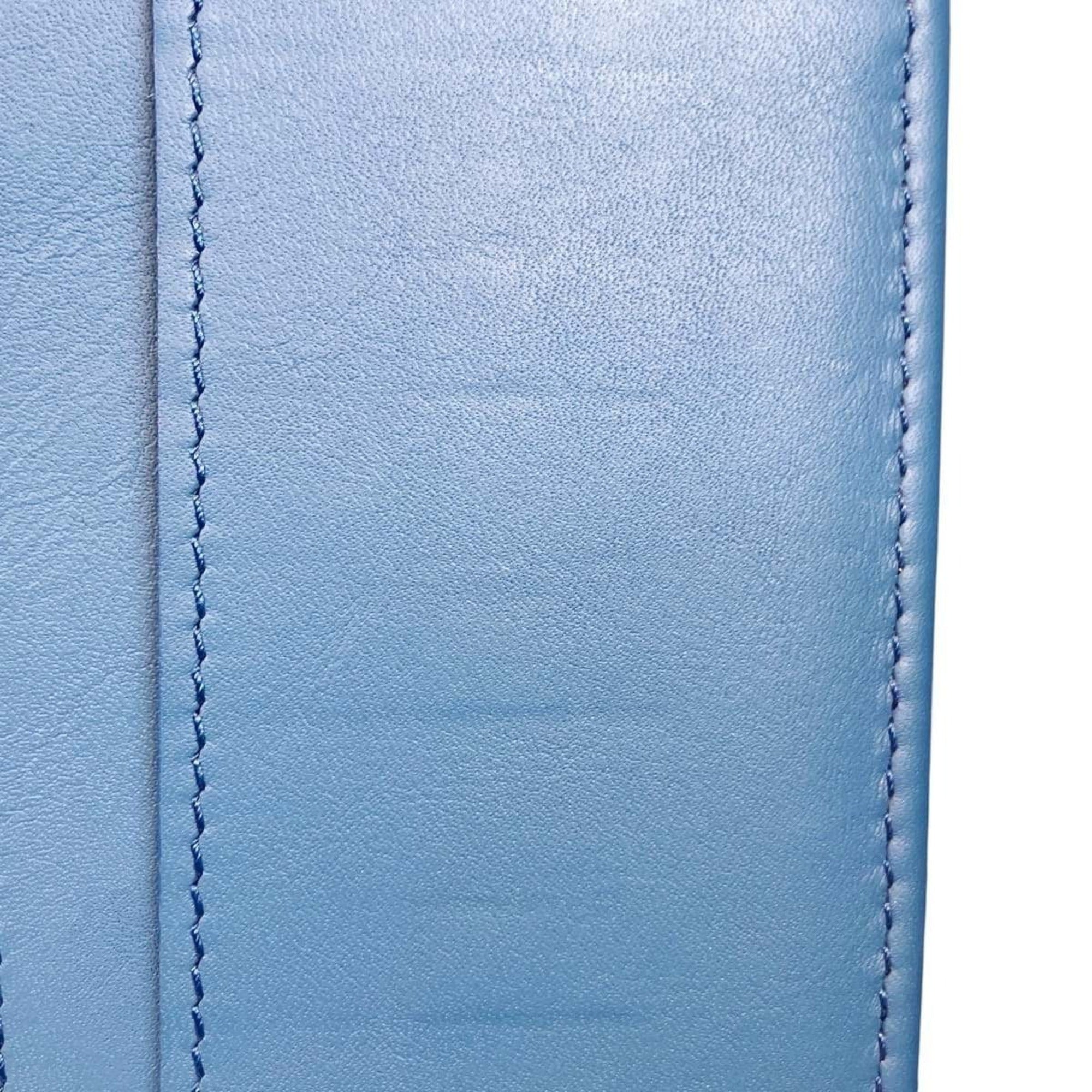 Louis Vuitton Taiga Blue Leather Long Wallet (Bi-Fold) (Pre-Owned)