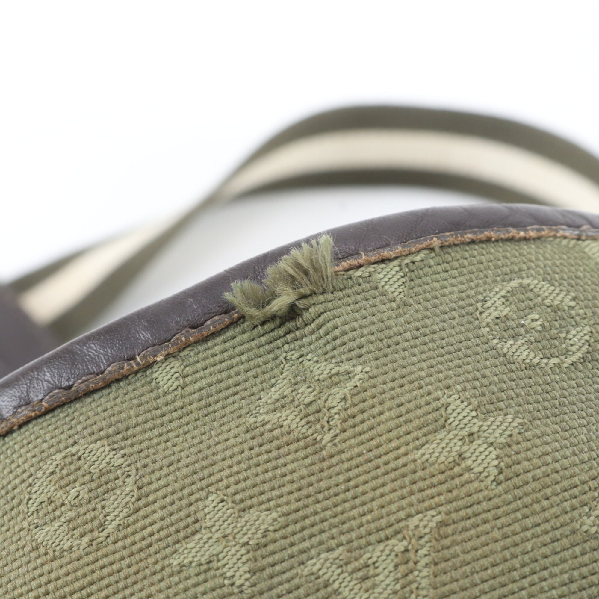 Louis Vuitton Tst Khaki Leather Canvas Shoulder Bag (Pre-Owned)