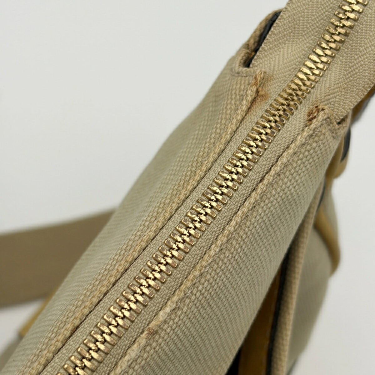 Loewe Beige Yellow Canvas Leather Shoulder Bag (Pre-Owned)