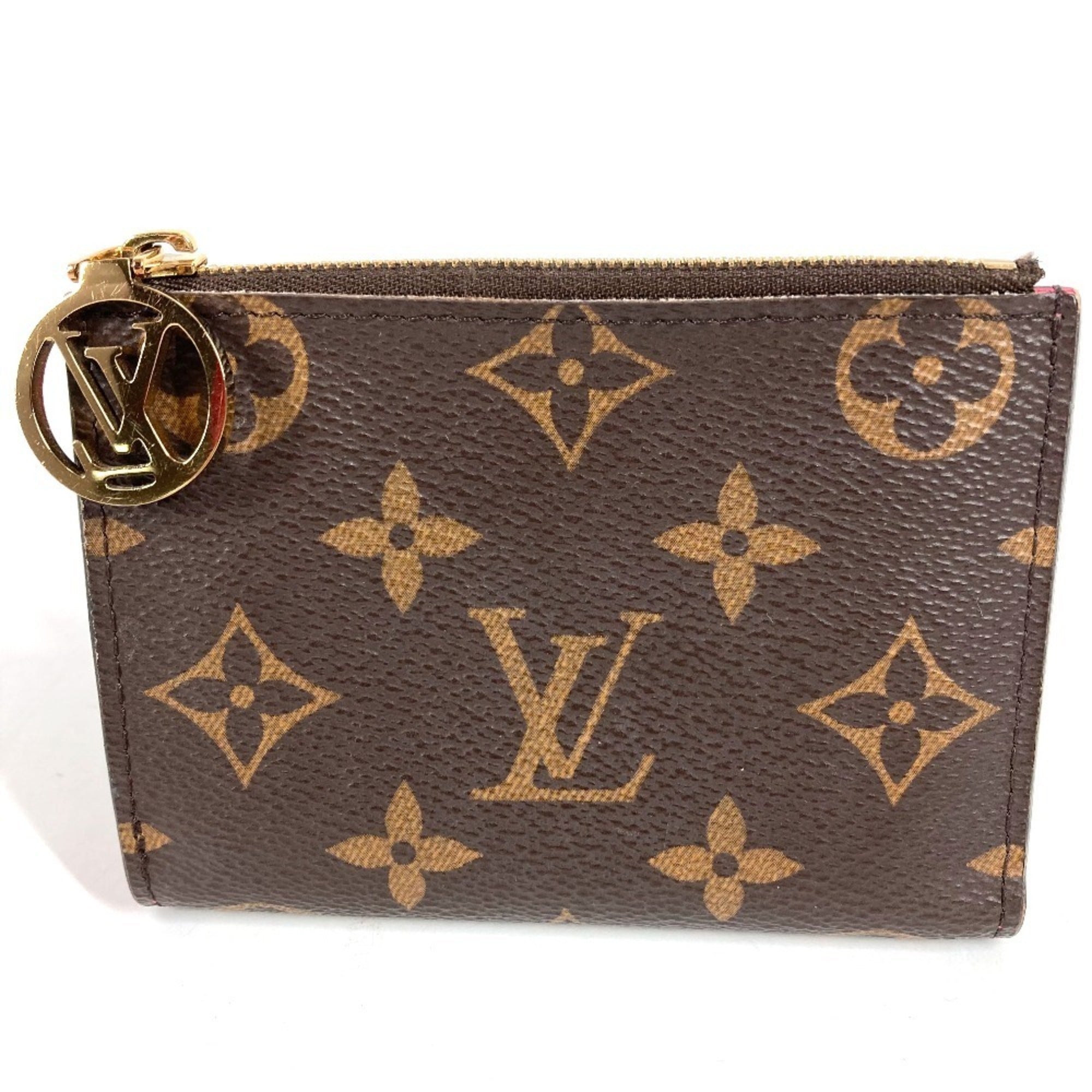 Louis Vuitton Brown Pink Monogram Canvas Wallet (Bi-Fold) (Pre-Owned)