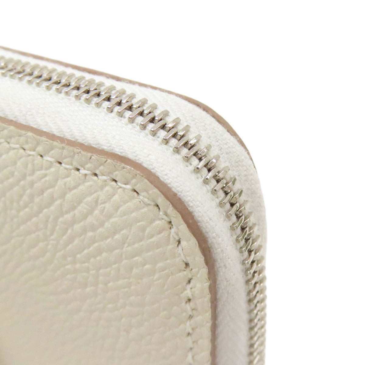 Hermes White Epsom Leather Coin Purse/Coin Case (Pre-Owned)