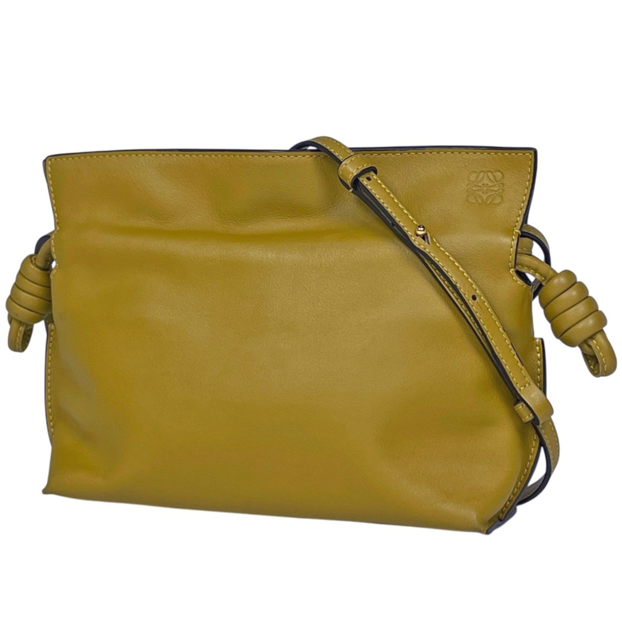 Loewe Flamenco Yellow Leather Shoulder Bag (Pre-Owned)