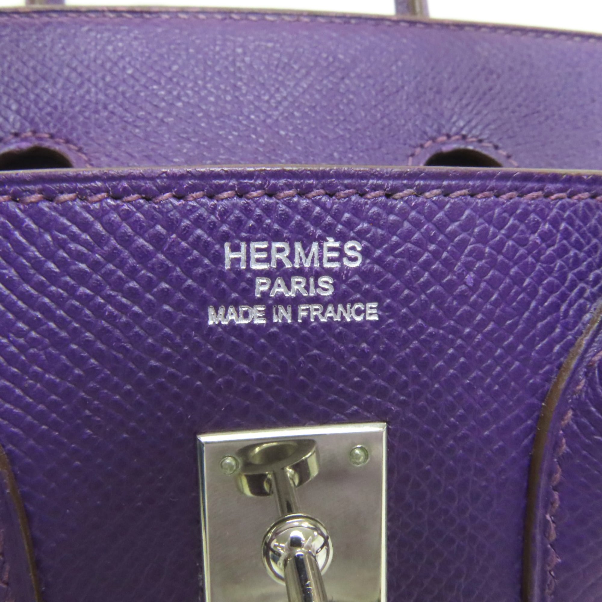 Hermes Purple Epsom Leather Handbag (Pre-Owned)