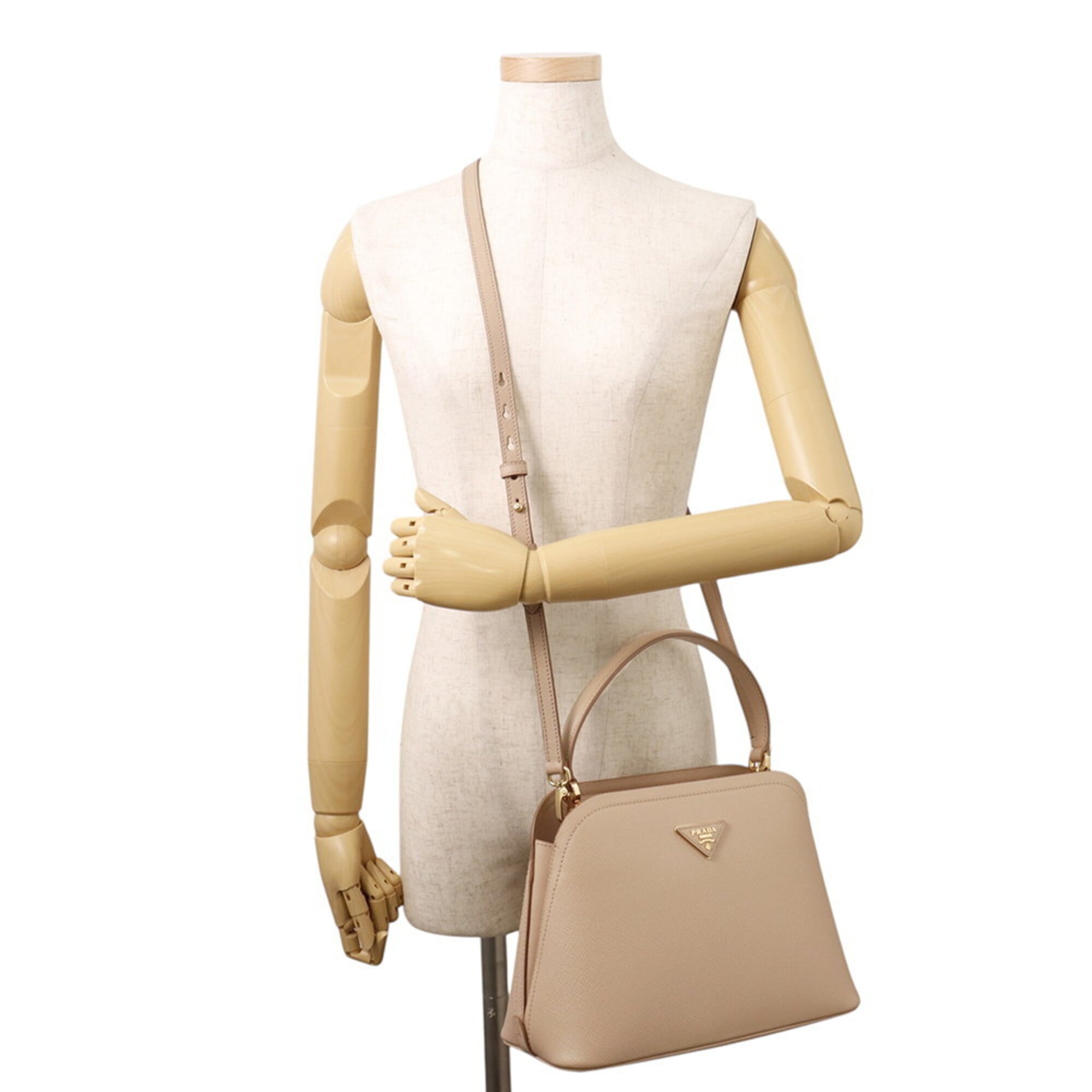 Prada Beige Leather Handbag (Pre-Owned)