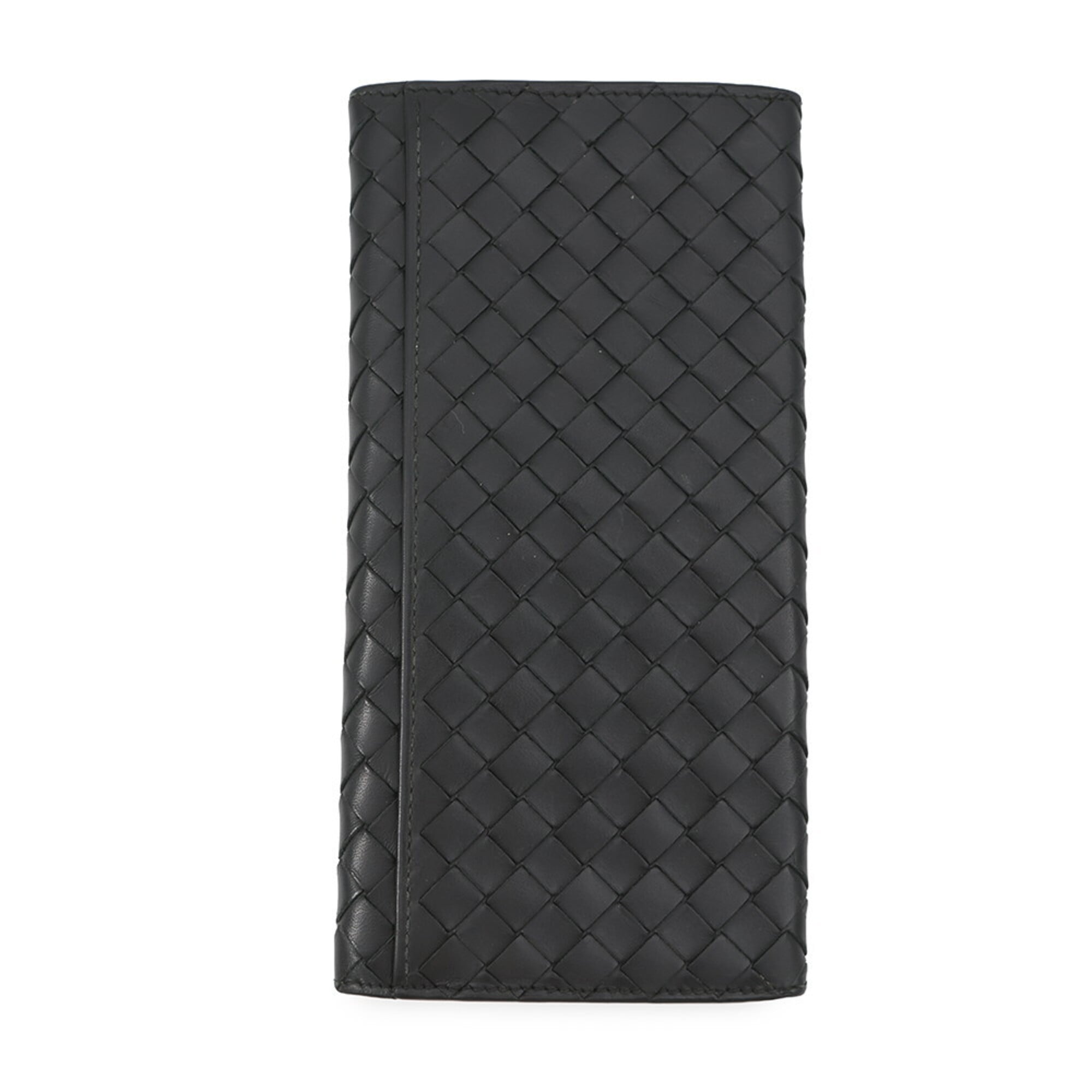 Bottega Veneta Black Leather Long Wallet (Bi-Fold) (Pre-Owned)