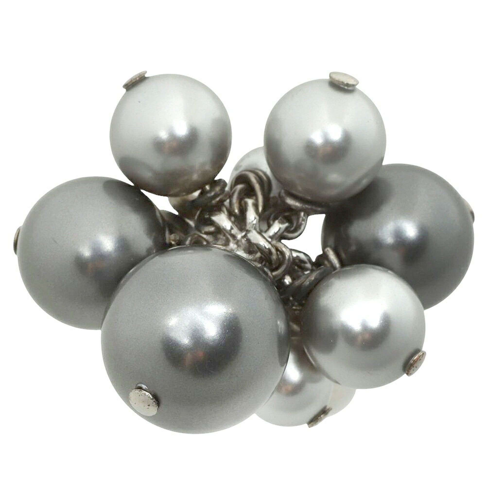 Celine Silver Gray Metal Band Ring (Pre-Owned)