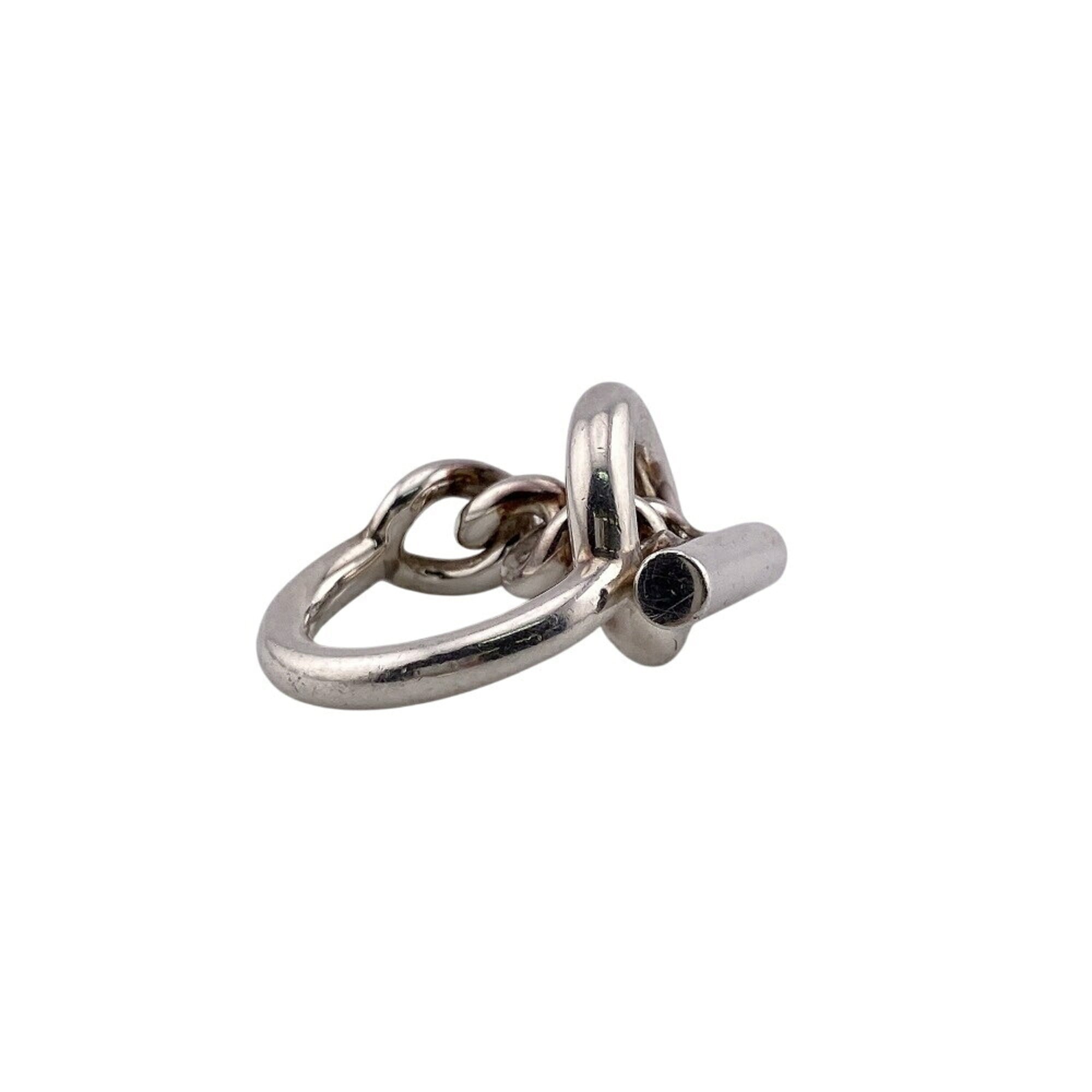 Hermes Silver Band Ring (Pre-Owned)