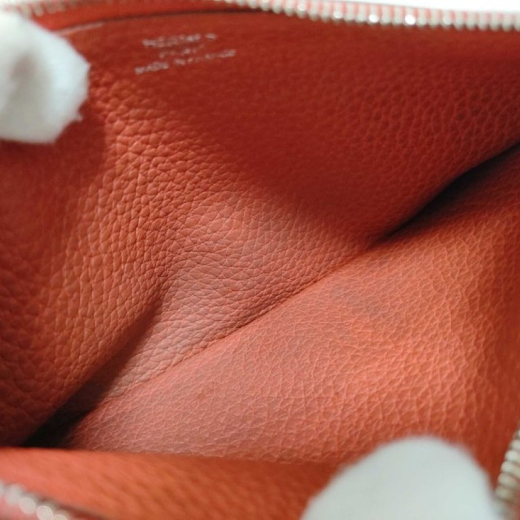 Hermes Dogon Orange Taurillon Clemence Leather Long Wallet (Bi-Fold) (Pre-Owned)