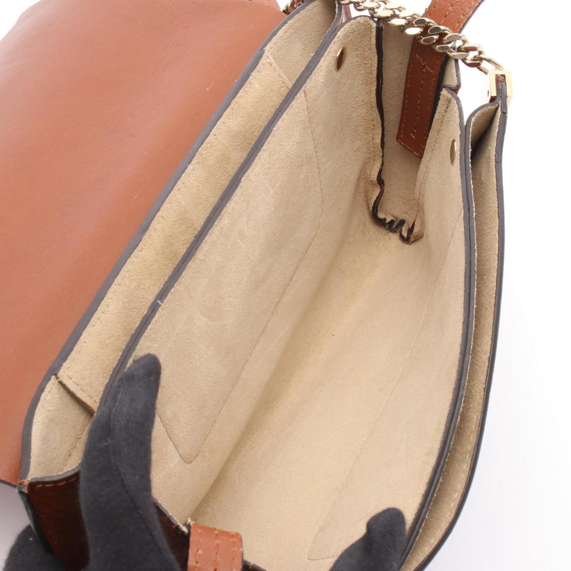 Chloé Brown Leather Suede Handbag Shoulder Bag (Pre-Owned)