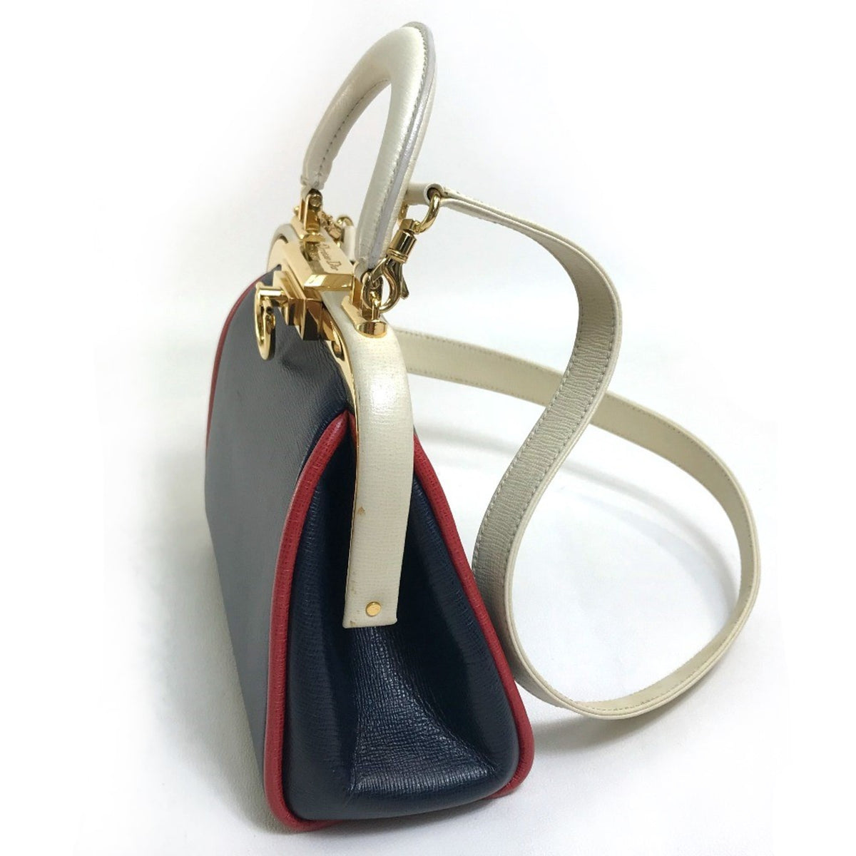 Christian Dior Navy Leather Handbag (Pre-Owned)