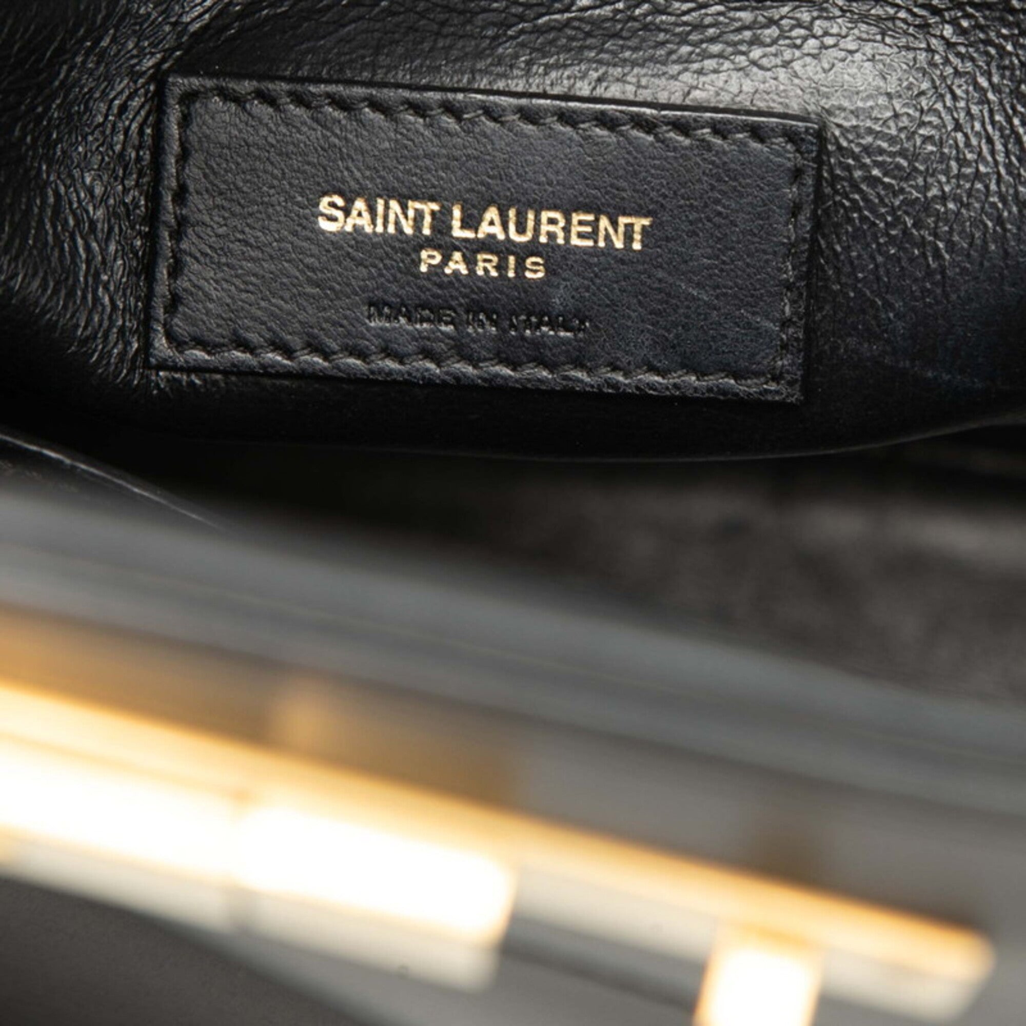 Saint Laurent Black Leather Handbag Shoulder Bag (Pre-Owned)