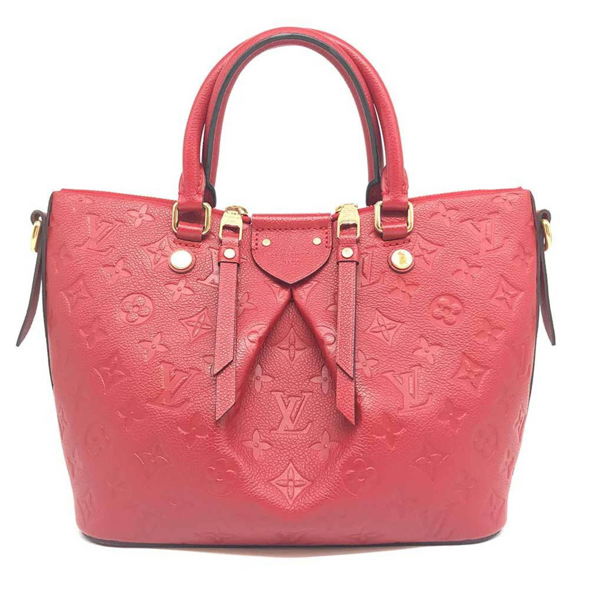 Louis Vuitton Red Color Monogram Empreinte Handbag (Pre-Owned)