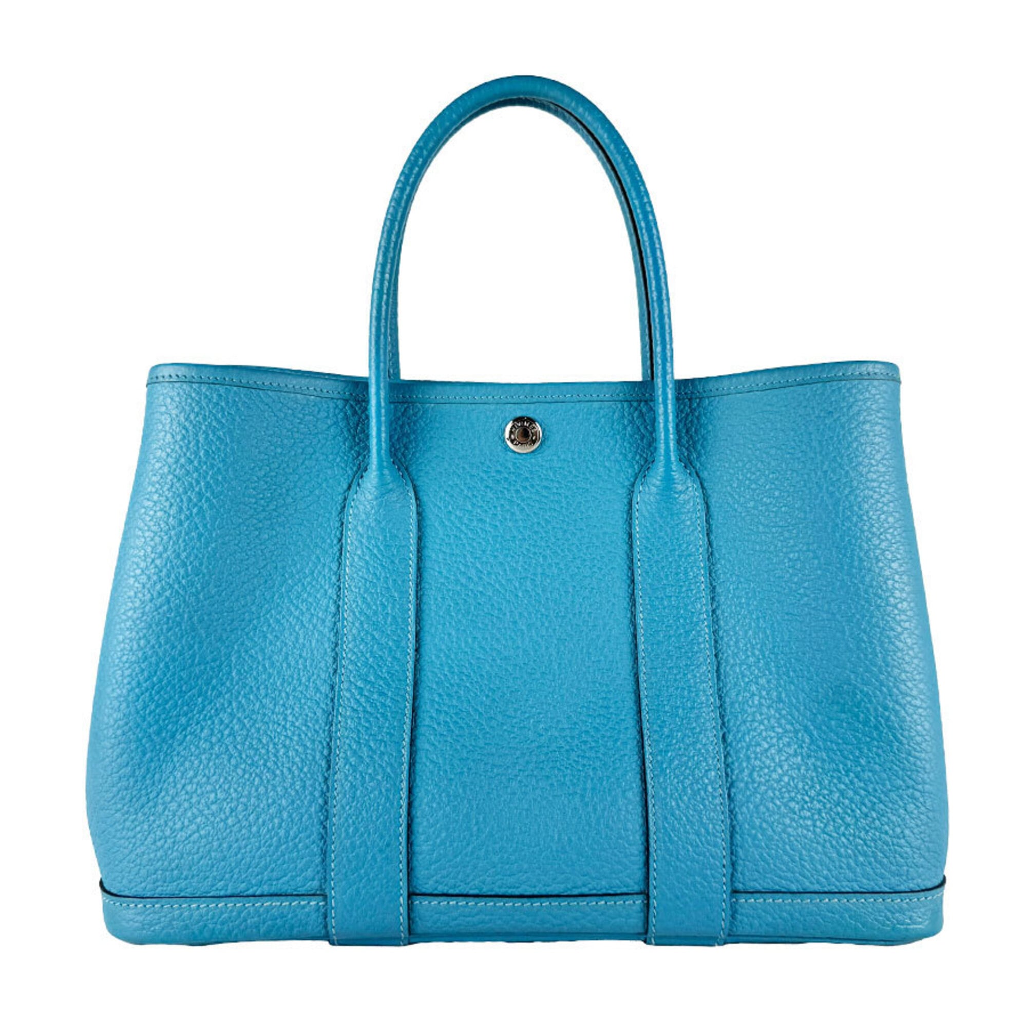 Hermes Blue Buffalo Leather Handbag (Pre-Owned)