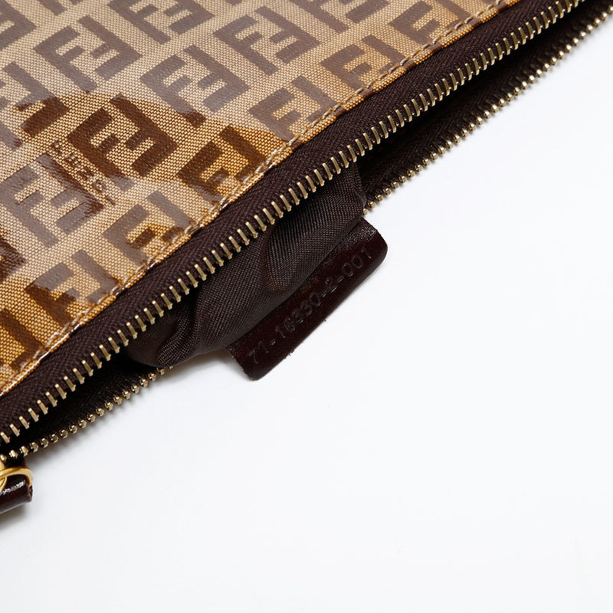 Fendi Zucchino Brown Pvc Shoulder Bag (Pre-Owned)