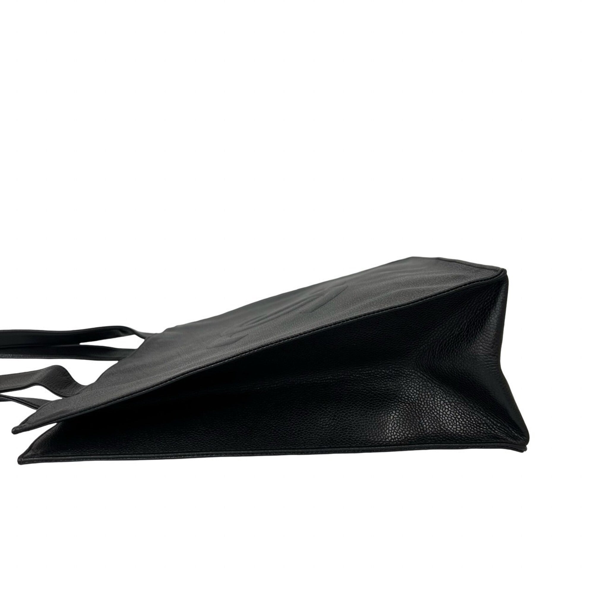 Chanel Black Grained Calfskin Tote Bag (Pre-Owned)