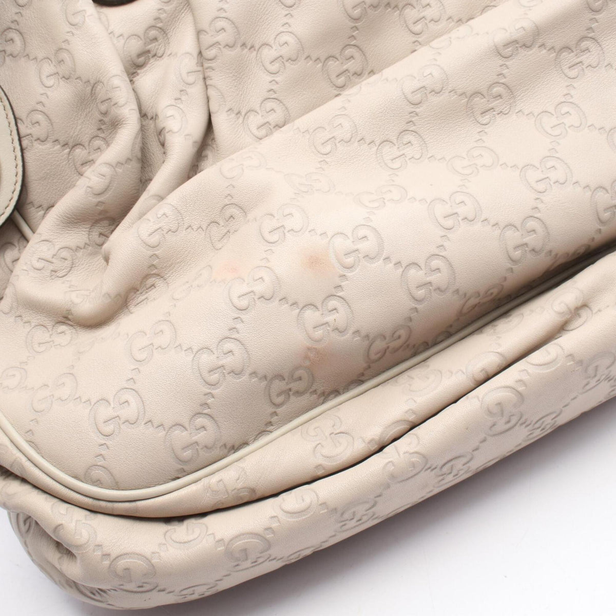 Gucci Beige Leather Handbag Tote Bag (Pre-Owned)