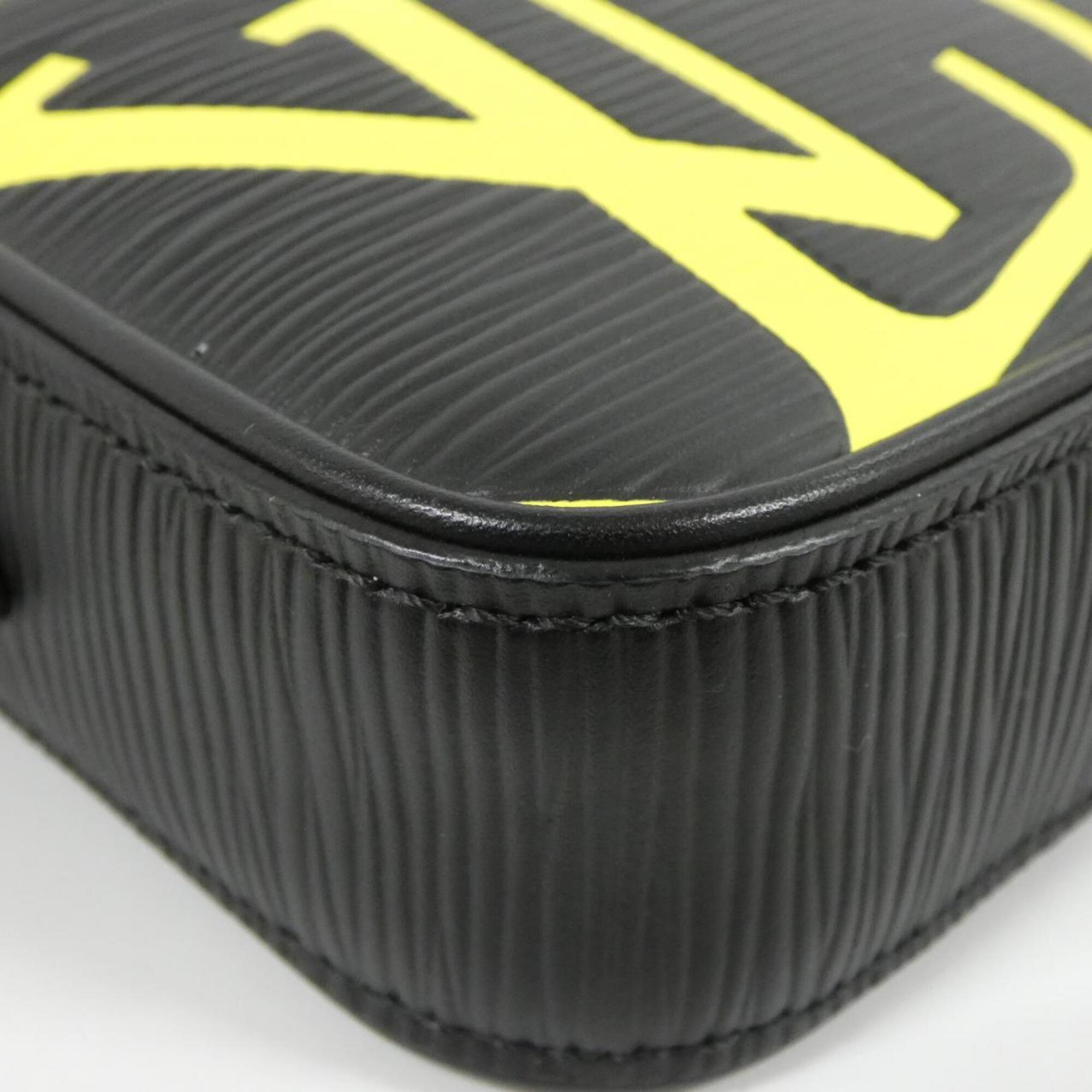 Louis Vuitton Black Jaune Leather Shoulder Bag (Pre-Owned)
