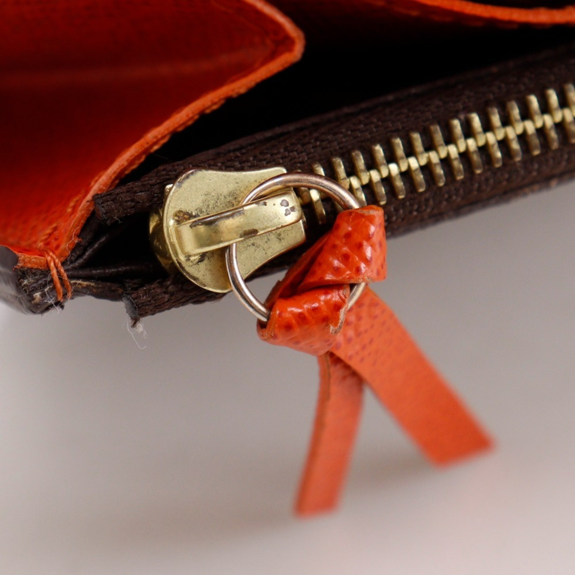 Louis Vuitton Brown Monogram Orange Monogram Long Wallet (Bi-Fold) (Pre-Owned)