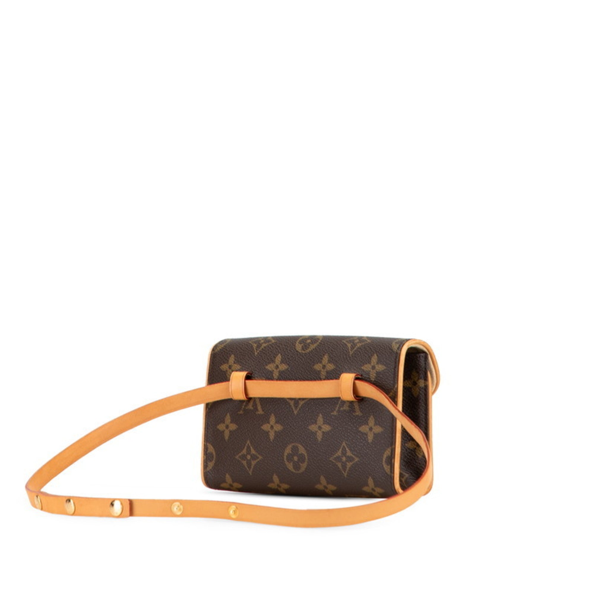 Louis Vuitton Monogram Brown Pvc Leather Pochette Sling Bag (Pre-Owned)