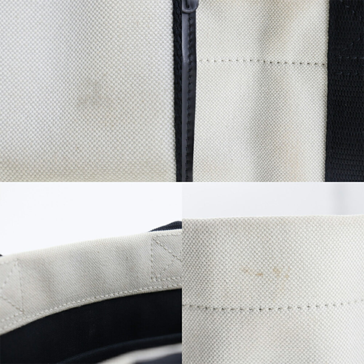 Balenciaga Black White Canvas Pouch Tote Bag (Pre-Owned)