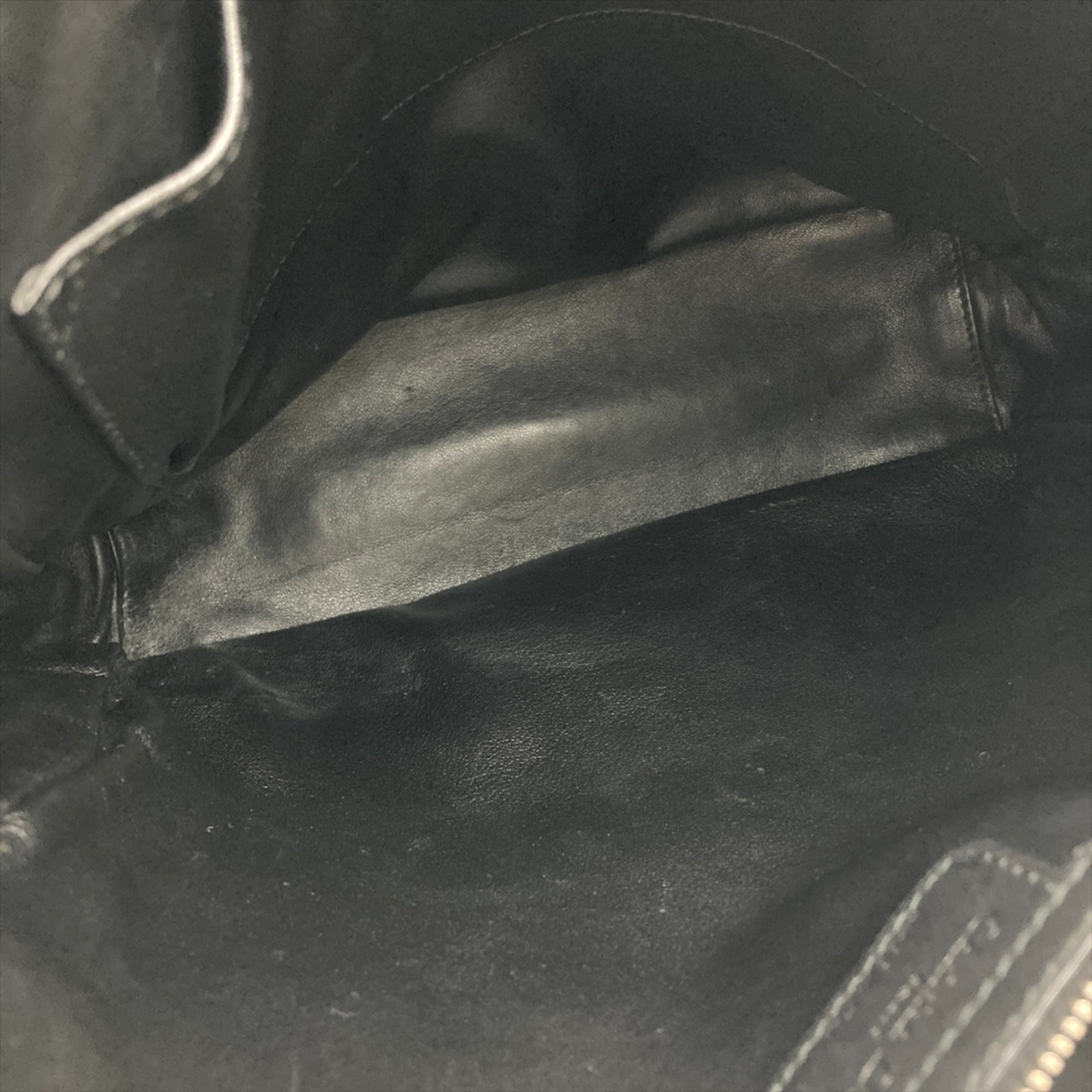 Christian Dior Black Leather Handbag Tote Bag (Pre-Owned)