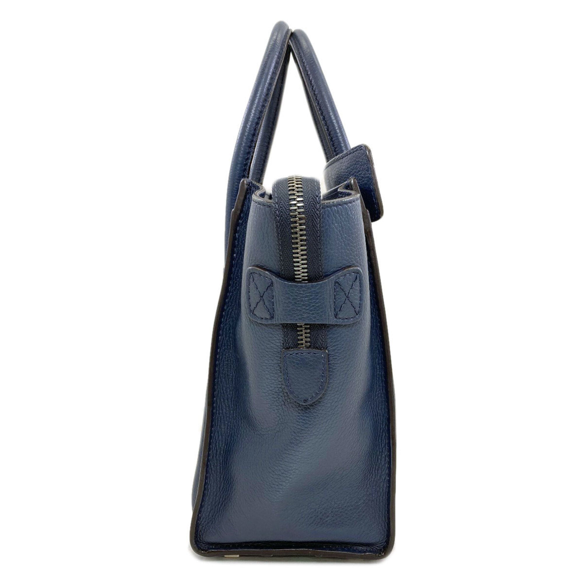 Celine Luggage Blue Leather Tote Bag (Pre-Owned)