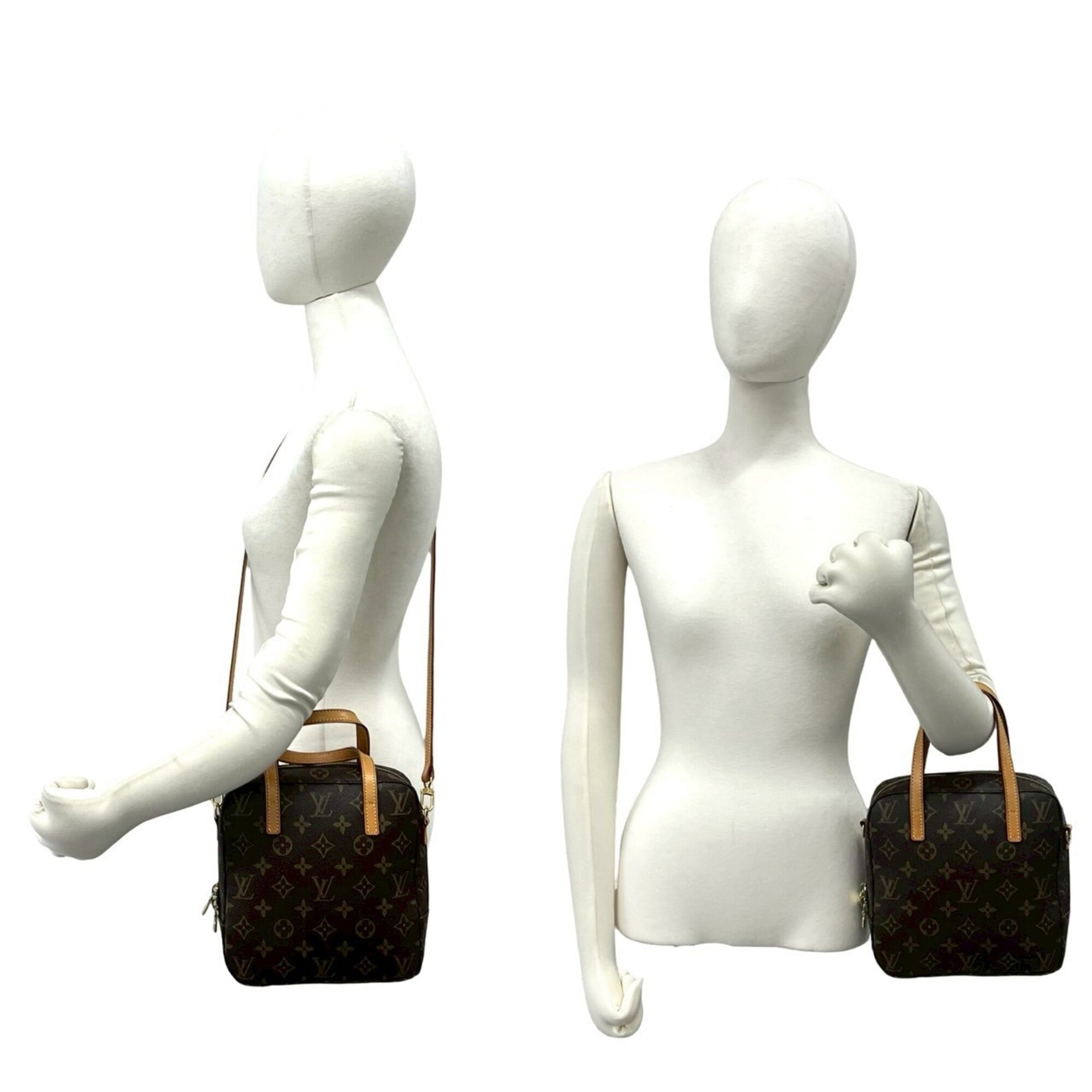 Louis Vuitton Brown Leather Pvc Handbag Shoulder Bag (Pre-Owned)