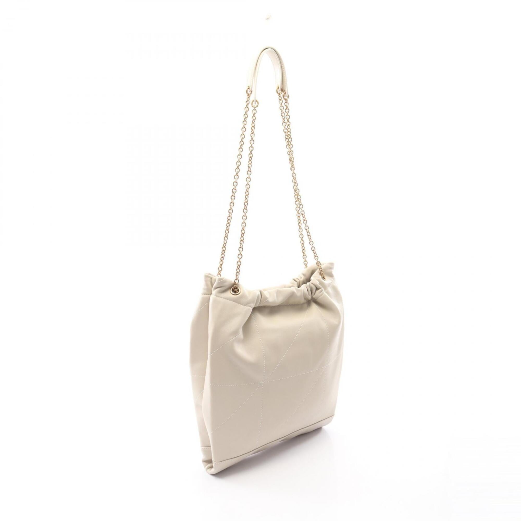Saint Laurent Ivory Leather Handbag Pouch Shoulder Bag (Pre-Owned)