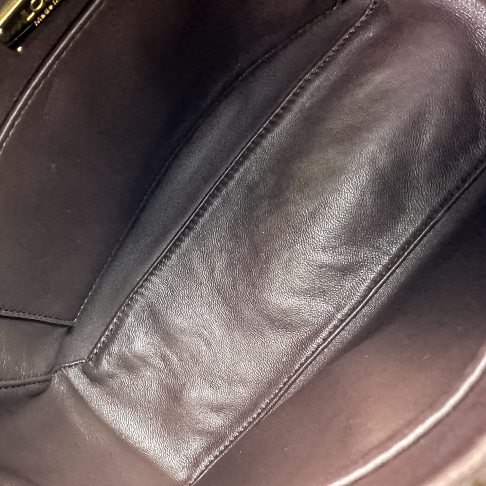 Loewe Dark Brown Nappa Leather Handbag Shoulder Bag (Pre-Owned)