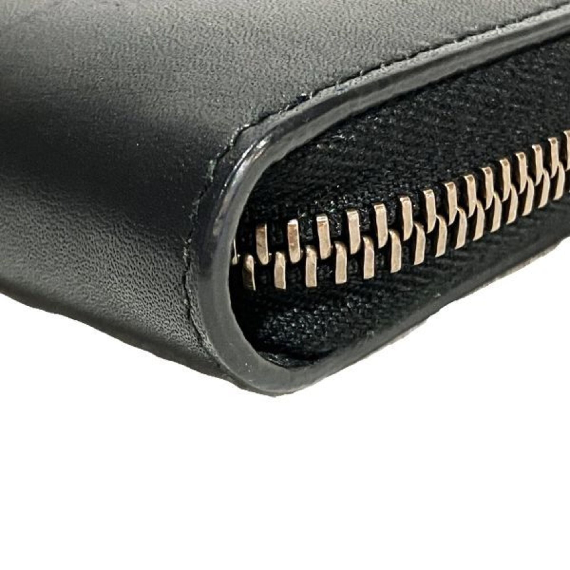 Gucci Black Leather Long Wallet (Bi-Fold) (Pre-Owned)