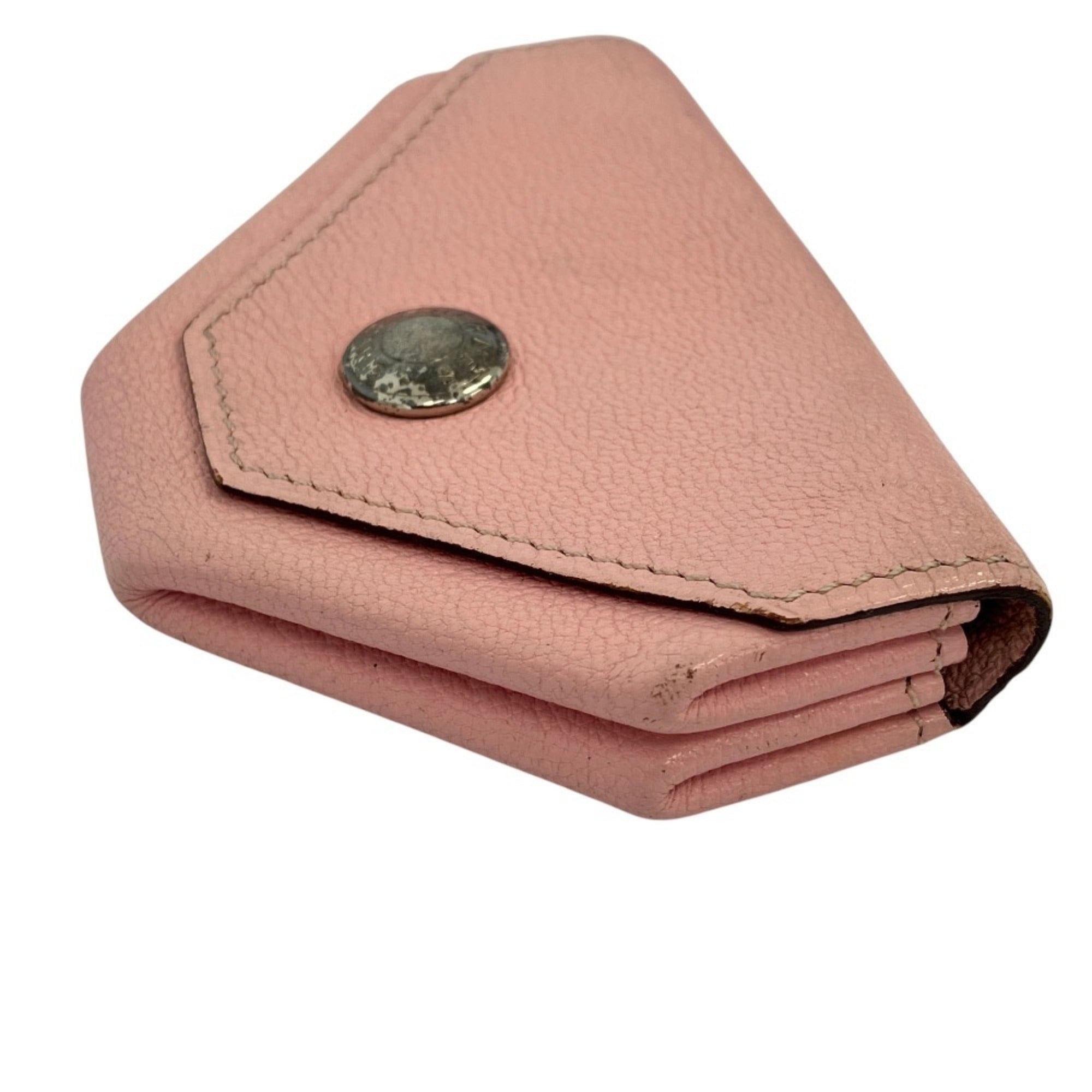 Hermes Pink Rose Sakura Leather Coin Purse/Coin Case (Pre-Owned)
