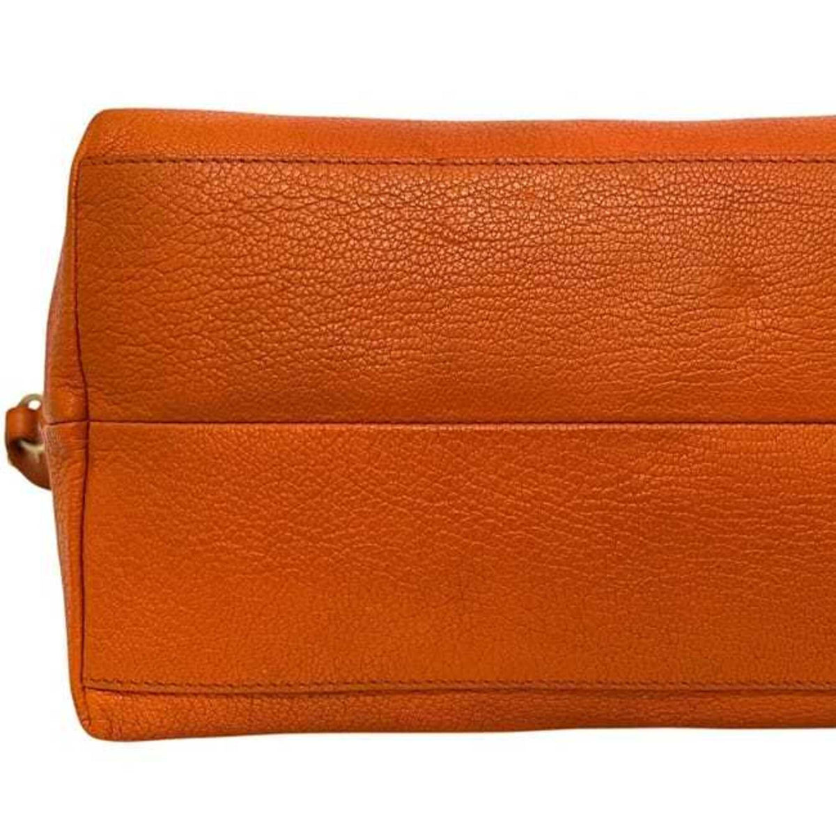 Salvatore Ferragamo Orange Leather Shoulder Bag Tote Bag (Pre-Owned)