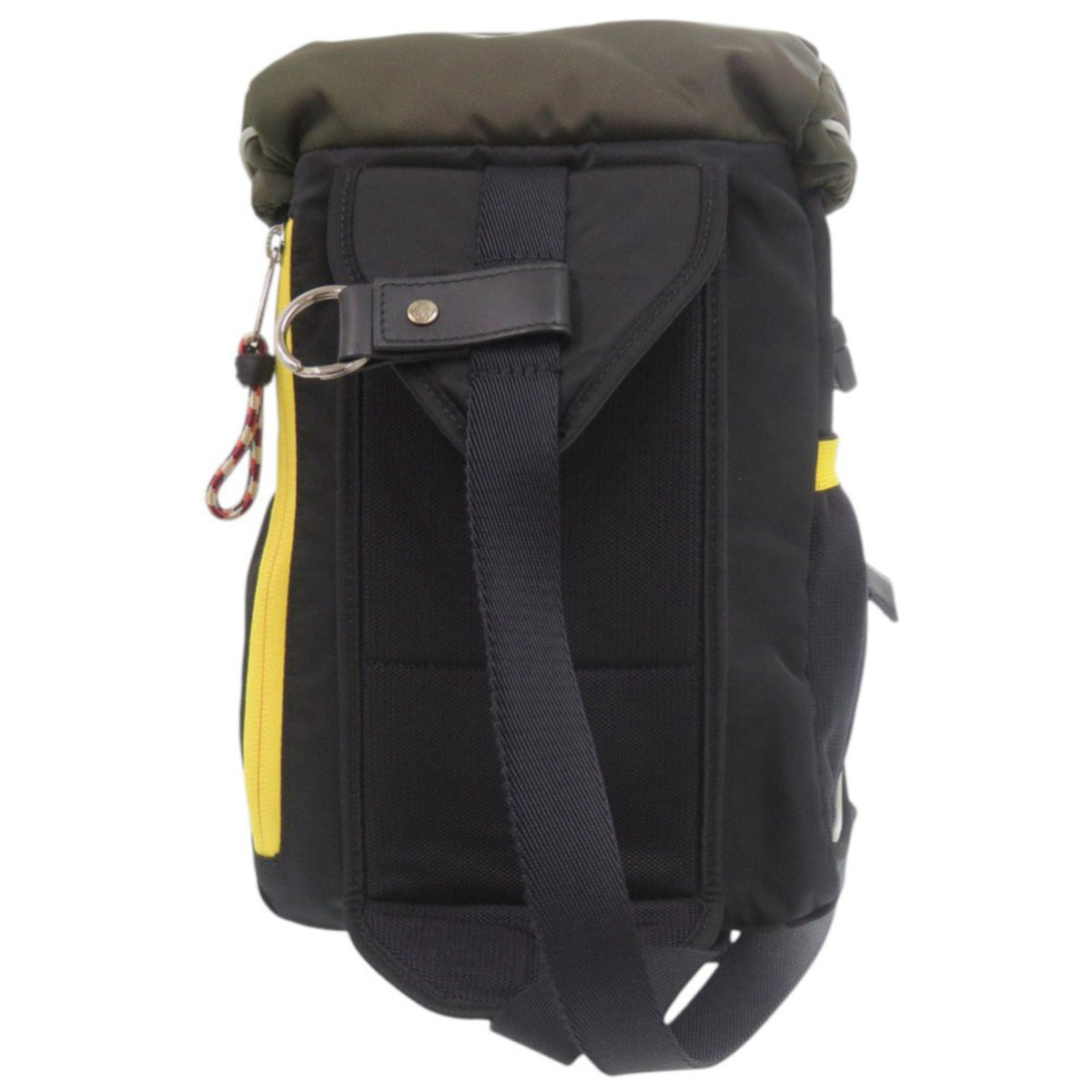 Burberry Black Khaki Yellow Nylon Acrylic Backpack (Pre-Owned)