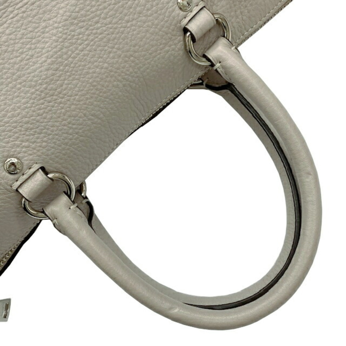 Coach Gray Leather Handbag Shoulder Bag (Pre-Owned)