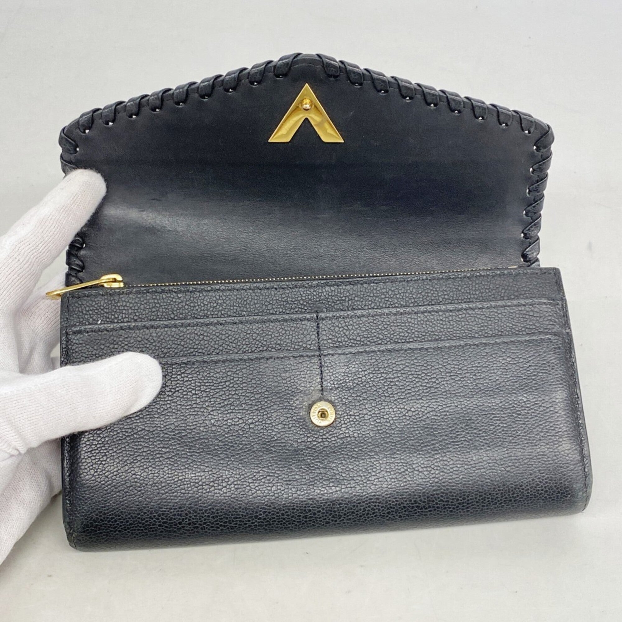 Louis Vuitton Noir Long Wallet (Bi-Fold) (Pre-Owned)