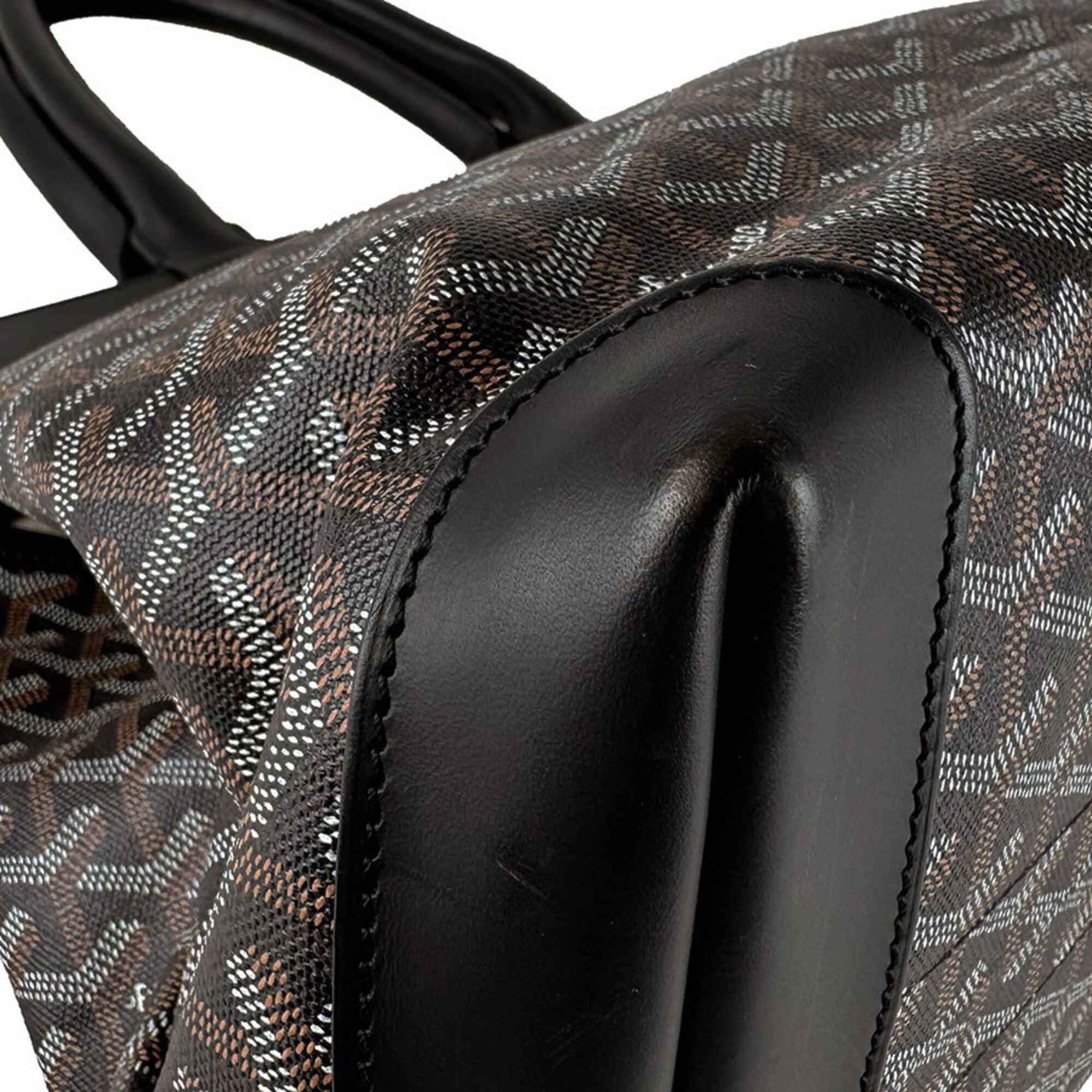 Goyard Black Coated Canvas Leather Handbag (Pre-Owned)