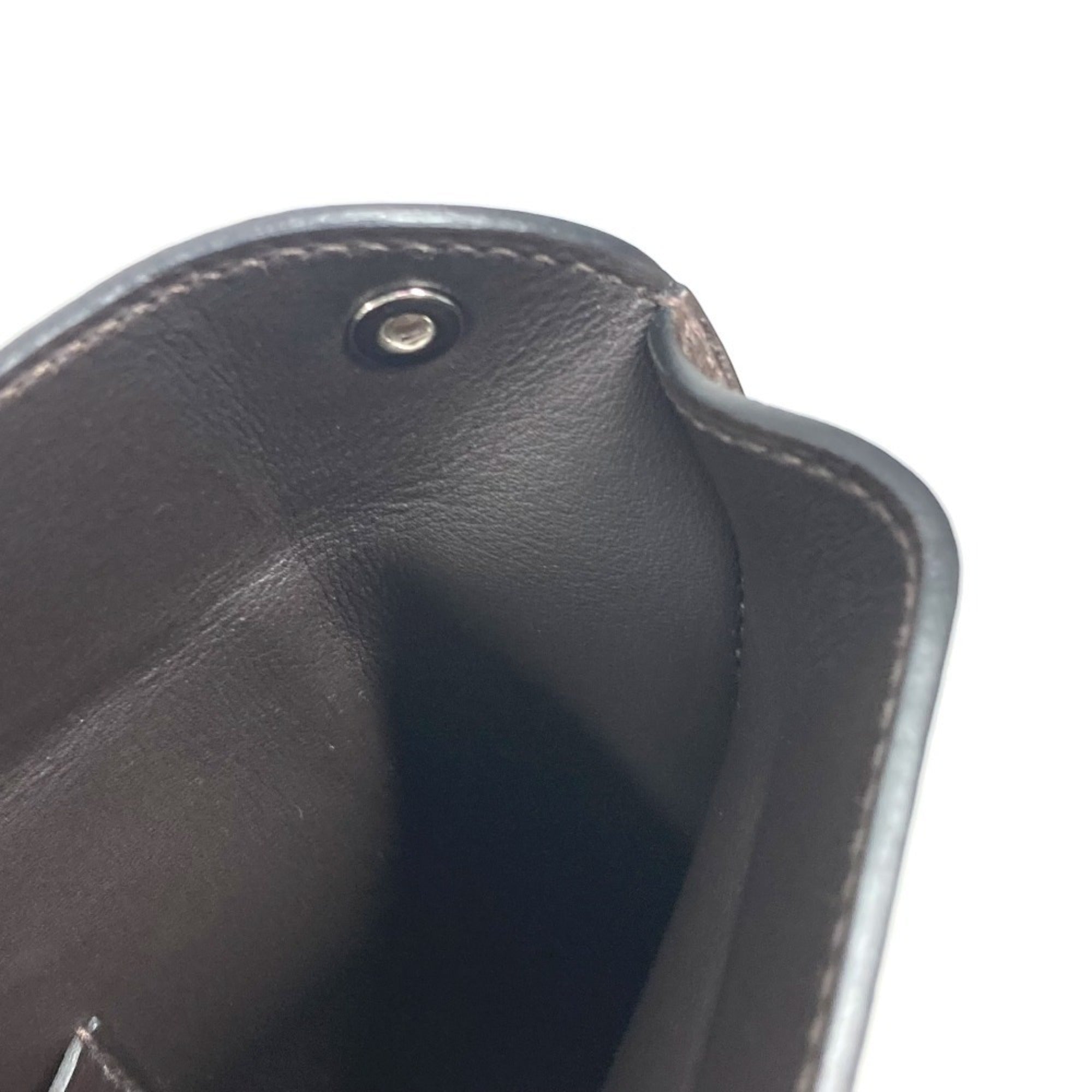 Hermes Dark Brown Togo Leather Pochette Shoulder Bag (Pre-Owned)