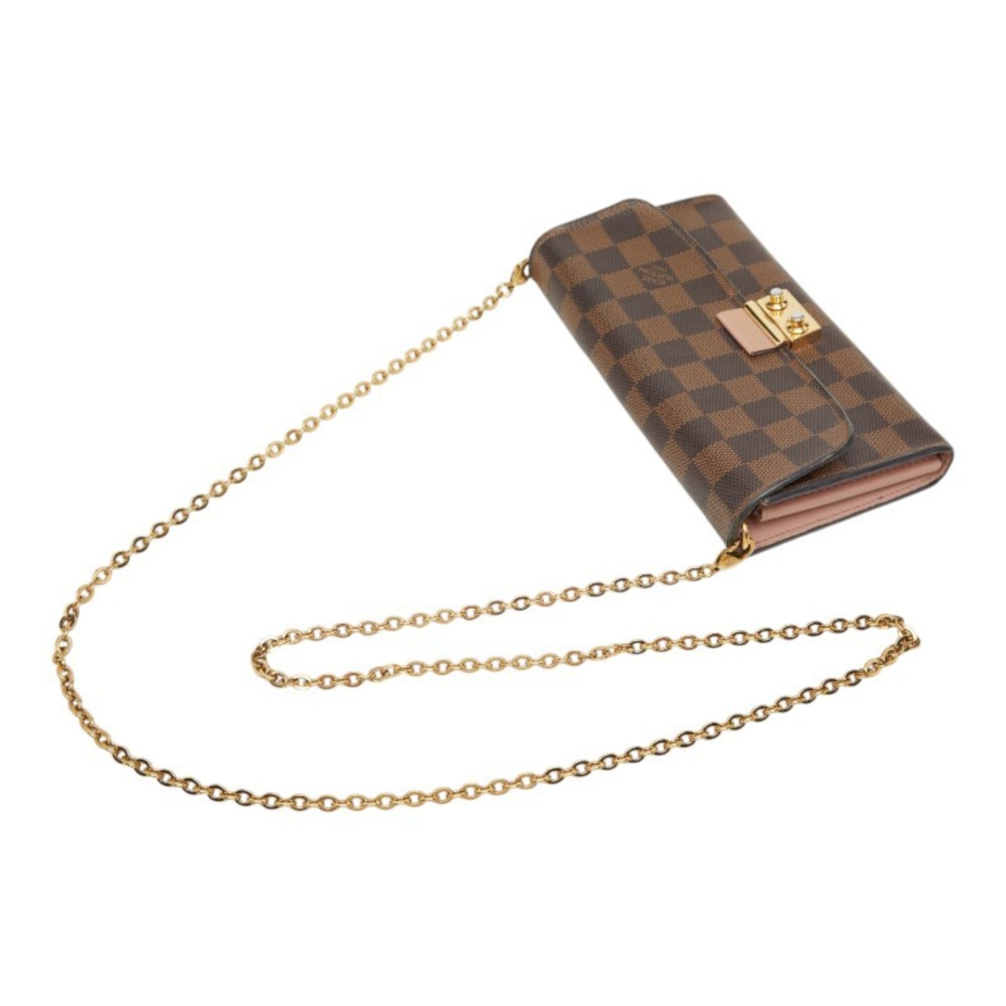 Louis Vuitton Brown Rose Ballerine Pvc Leather Chain/Shoulder Wallet (Pre-Owned)