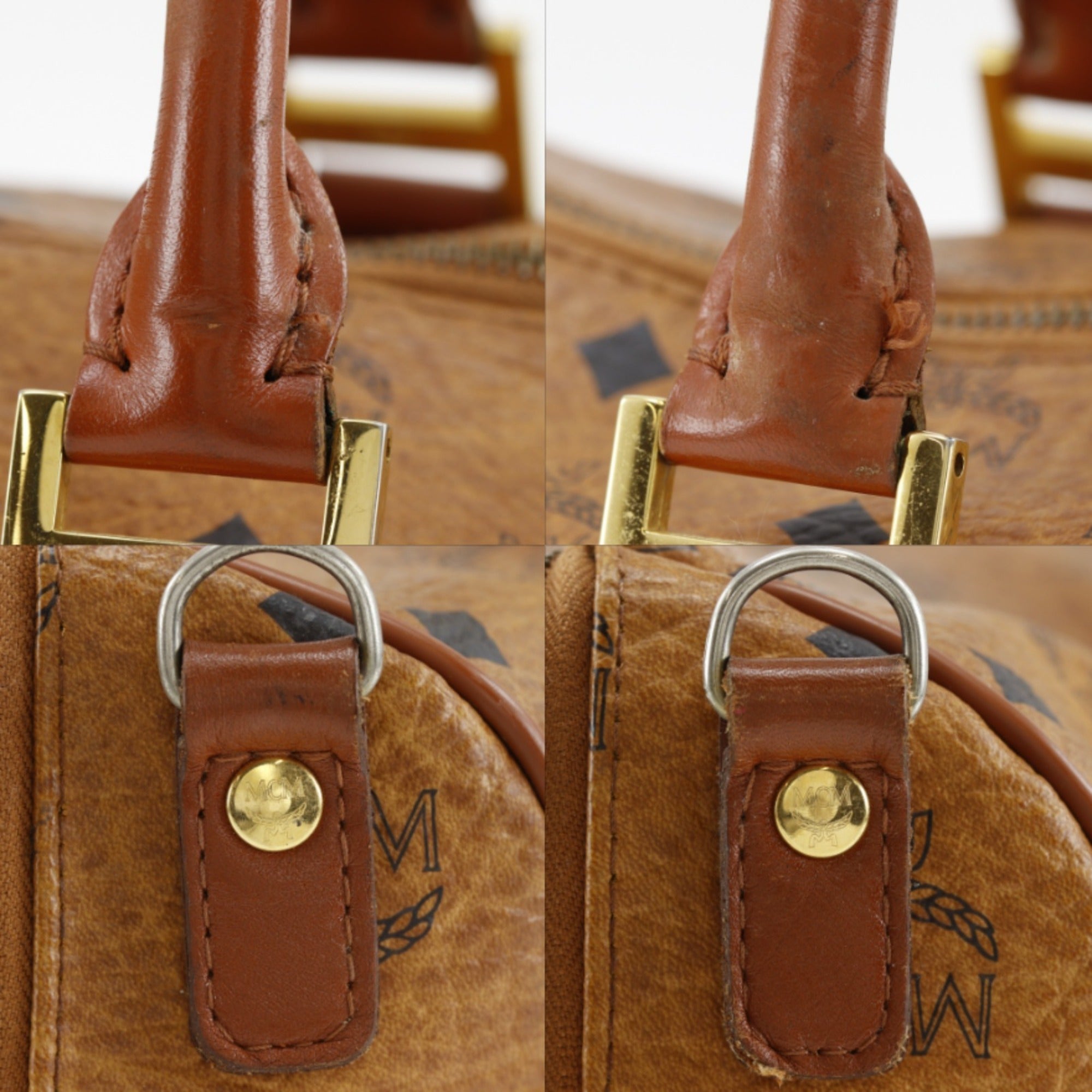 Mcm Brown Pvc Boston Bag Handbag (Pre-Owned)