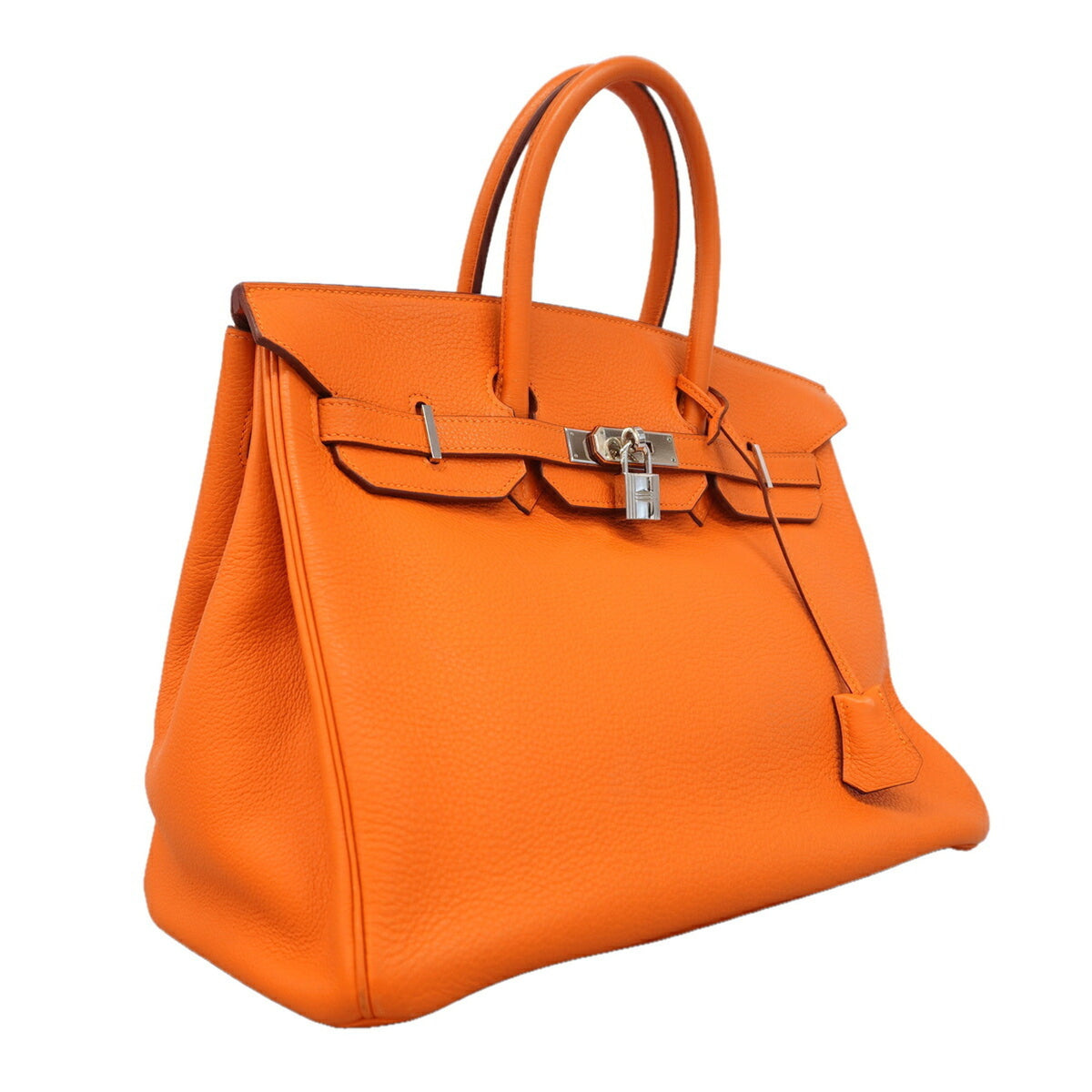 Hermes Orange Togo Leather Handbag (Pre-Owned)