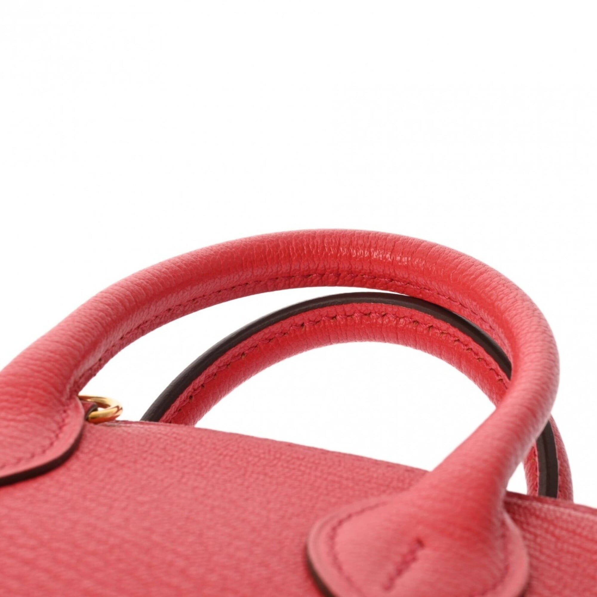 Hermes Silver Chevre Leather Handbag (Pre-Owned)